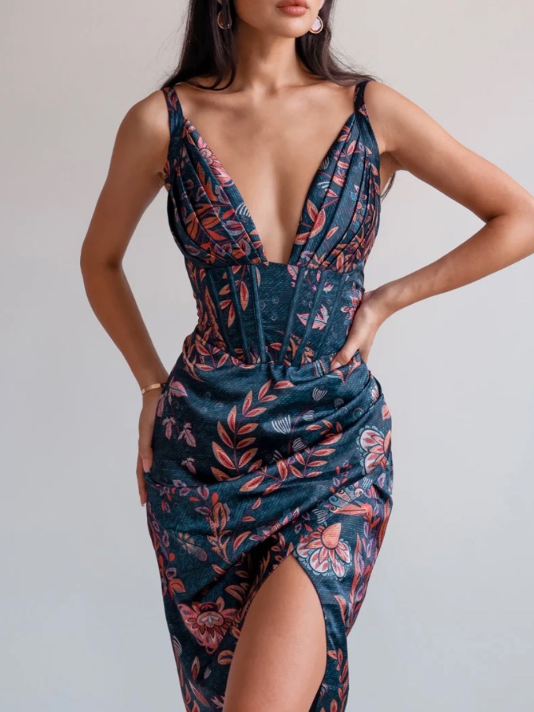 Averie Halley Midi Dress One Of A Kind Women’s Small Nwt — image 4 of 8